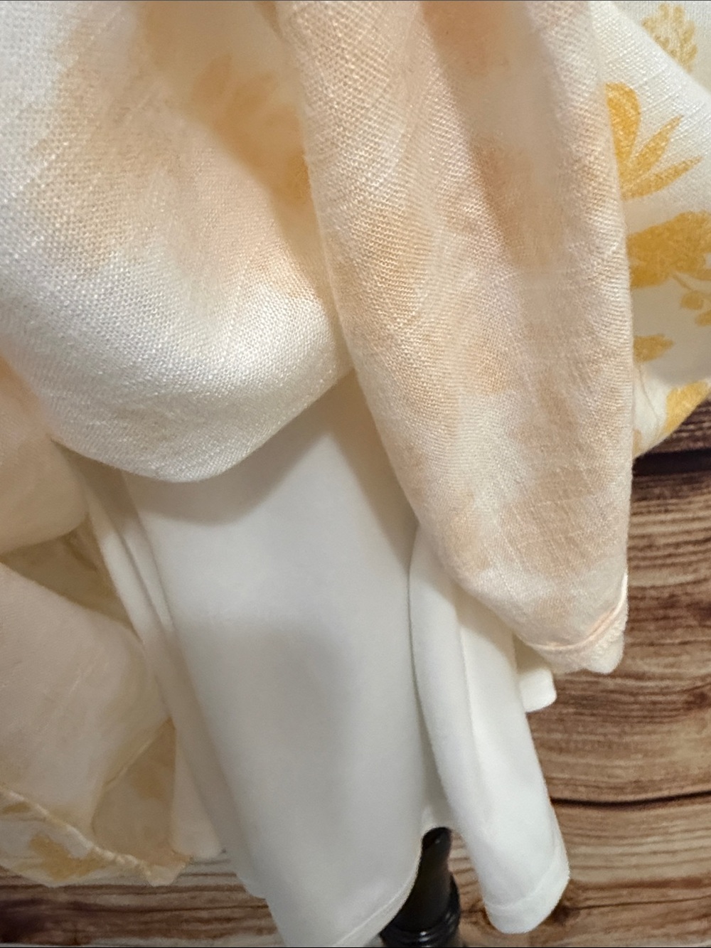 LC Lauren Conrad White Midi Dress with Yellow Floral Print and Puff Sleeves - Picture 7 of 9